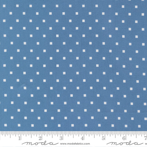 A Cat Named Stitch Blue Cosmo Dot Yardage by Camille Roskelley for Moda Fabrics