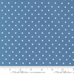A Cat Named Stitch Blue Cosmo Dot Yardage by Camille Roskelley for Moda Fabrics
