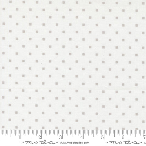 A Cat Named Stitch Cream Grey Cosmo Dot Yardage by Camille Roskelley for Moda Fabrics