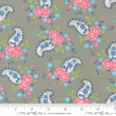 A Cat Named Stitch Grey Sweet Paisley Yardage by Camille Roskelley for Moda Fabrics