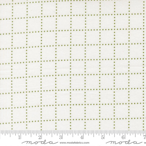 Bloomsberry White Green Stroll Yardage by Camille Roskelley for Moda Fabrics