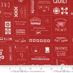 Threads Red Made With Love Yardage by Sweetwater for Moda Fabrics