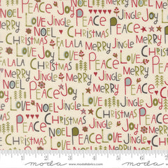 Chilly Vanilla Peace Love Joy Yardage by Sweetwater for Moda Fabrics