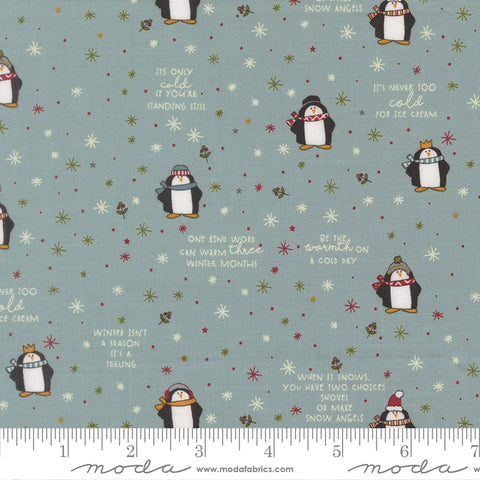 Chilly Storm Mr Penguin Yardage by Sweetwater for Moda Fabrics