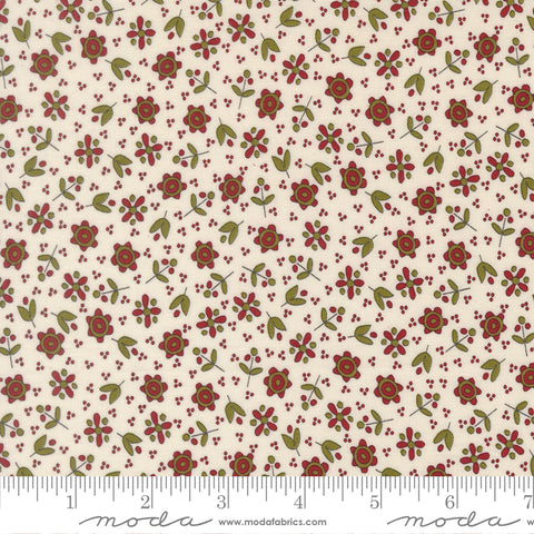 Chilly Vanilla Christmas Flowers Yardage by Sweetwater for Moda Fabrics