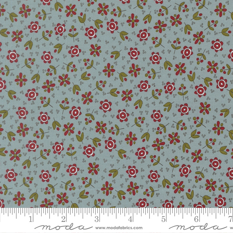 Chilly Storm Christmas Flowers Yardage by Sweetwater for Moda Fabrics