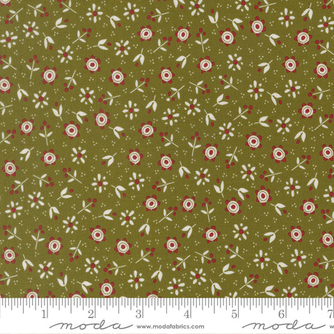 Chilly Pine Christmas Flowers Yardage by Sweetwater for Moda Fabrics