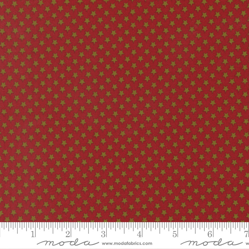 Chilly Red Star Bright Yardage by Sweetwater for Moda Fabrics