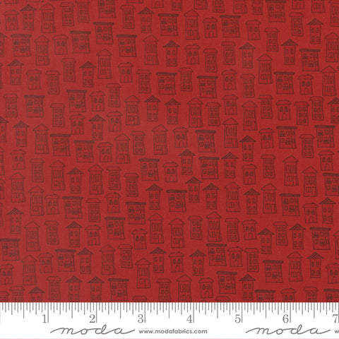 Independence Day Red American Houses Yardage by Sweetwater for Moda Fabrics