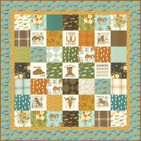 Ponderosa Cowboy Squares Quilt Kit
