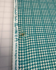 FLAWED BOLT END 18" Enchanted Meadow Azure Houndstooth Yardage by Beverly McCullough for Riley Blake Designs