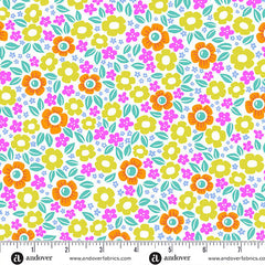 Ghostly Garden Multi Floral Fright Yardage by KP Creates for Andover Fabrics