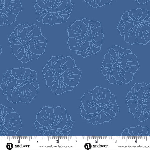 Oh Say Can You Sew Navy Semper Fi Yardage by Amy Latta for Andover Fabrics