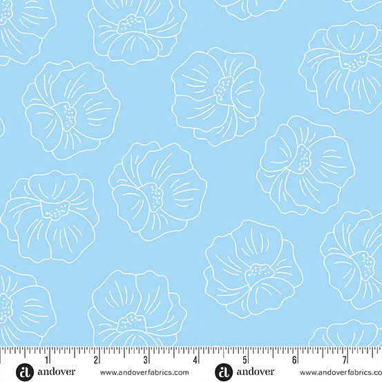 Oh Say Can You Sew Sky Blue Semper Fi Yardage by Amy Latta for Andover Fabrics