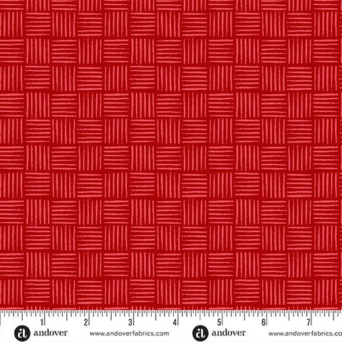 Oh Say Can You Sew Red Gallantly Streaming Yardage by Amy Latta for Andover Fabrics