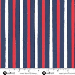 Oh Say Can You Sew Americana Broad Stripes Yardage by Amy Latta for Andover Fabrics