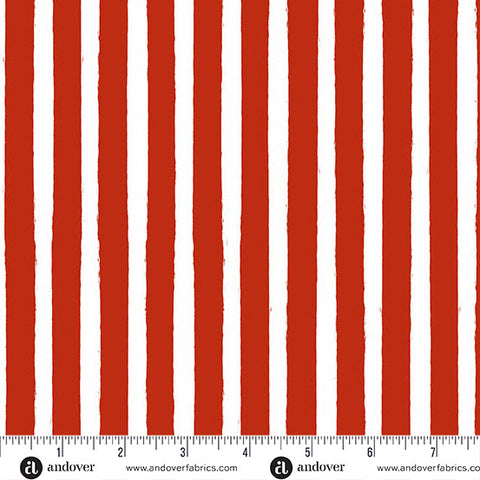 Oh Say Can You Sew Red Broad Stripes Yardage by Amy Latta for Andover Fabrics