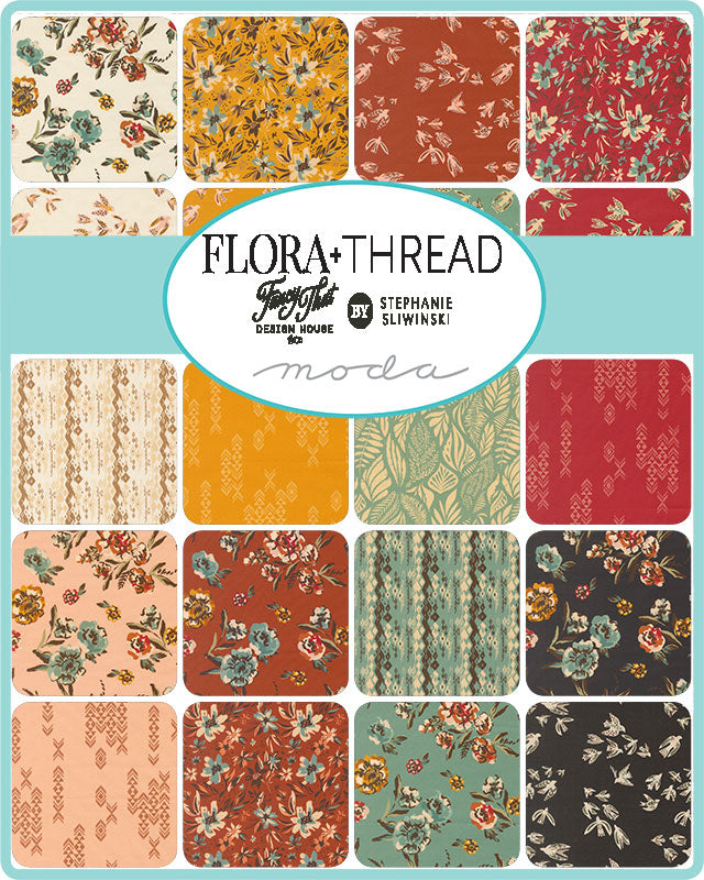 Flora & Thread Fat Quarter Bundle by Fancy That Design House for Moda Fabrics