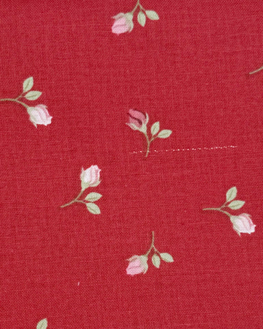FLAWED FAT QUARTER Sew In Love Red Rosebuds Yardage by Dani Mogstad for Riley Blake Designs