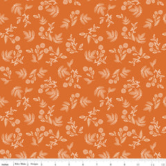 Shades Of Autumn Orange Sprigs Yardage by My Mind's Eye for Riley Blake Designs