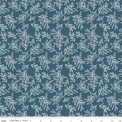 Live, Love, Glamp Denim Leaves Yardage by Dani Mogstad for Riley Blake Designs