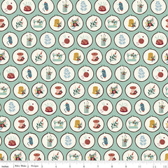 Let's Create Mint Hoops Yardage by Echo Park Paper Co. for Riley Blake Designs