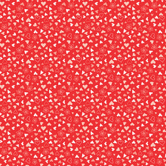 I Love Us Red Scattered Hearts Yardage by Sandy Gervais for Riley Blake Designs