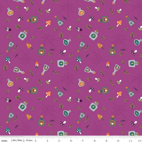 Little Witch Magenta Potions Yardage by Jennifer Long for Riley Blake Designs