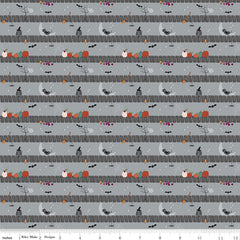 Little Witch Silver Sitting on a Gate Yardage by Jennifer Long for Riley Blake Designs