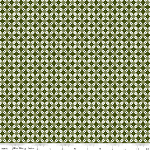 Christmas Is In Town Green Geo Yardage by Sandy Gervais for Riley Blake Designs