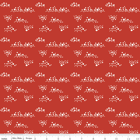 Christmas Is In Town Red Snowballs Yardage by Sandy Gervais for Riley Blake Designs