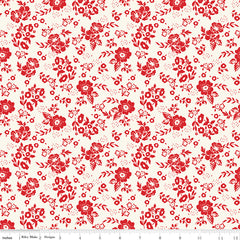 Freedom Garden White Medium Floral Yardage by My Mind's Eye for Riley Blake Designs