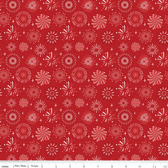 Stars and Stripes Forever Red Fireworks Yardage by Lori Whitlock for Riley Blake Designs 