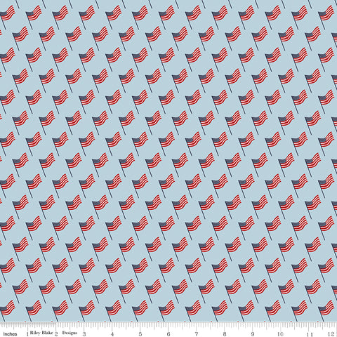 Stars and Stripes Forever Sky Flags Yardage by Lori Whitlock for Riley Blake Designs