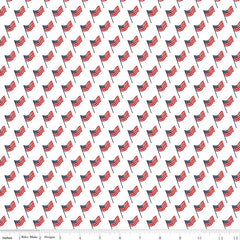 Stars and Stripes Forever White Flags Yardage by Lori Whitlock for Riley Blake Designs