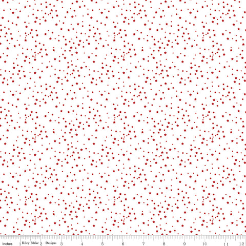Stars and Stripes Forever White Stars Yardage by Lori Whitlock for Riley Blake Designs