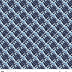 Stars and Stripes Forever Blue Plaid Yardage by Lori Whitlock for Riley Blake Designs