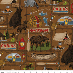 Pine Grove Brown Main Yardage by RBD Designers for Riley Blake Designs