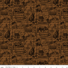 Pine Grove Brown Outlines Yardage by RBD Designers for Riley Blake Designs