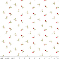 Sew In Love White Rosebuds Yardage by Dani Mogstad for Riley Blake Designs