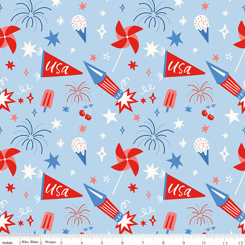Firecracker Frost Main Yardage by My Mind's Eye for Riley Blake Designs