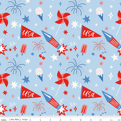 Firecracker Frost Main Yardage by My Mind's Eye for Riley Blake Designs