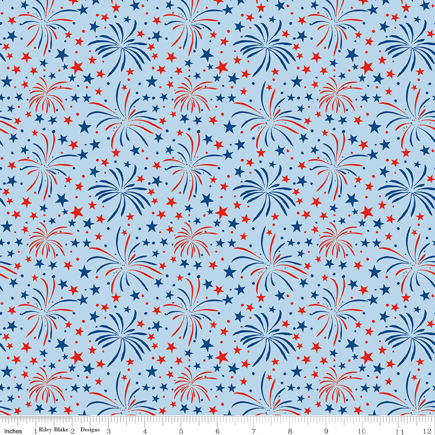 Firecracker Frost Fireworks Yardage by My Mind's Eye for Riley Blake Designs