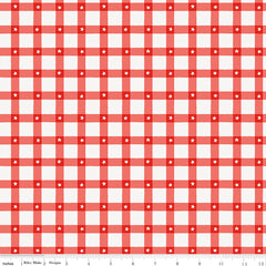 Firecracker Red Hen Plaid Yardage by My Mind's Eye for Riley Blake Designs