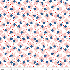 Firecracker White Flags Yardage by My Mind's Eye for Riley Blake Designs