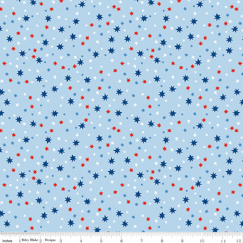 Firecracker Frost Stars Yardage by My Mind's Eye for Riley Blake Designs