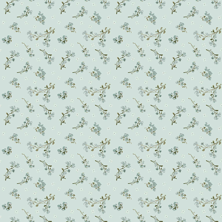 Renew by Gervais Bleached Denim Sweet Pea Yardage by Sandy Gervais for Riley Blake Designs