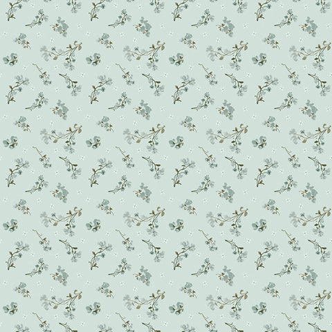 Renew by Gervais Bleached Denim Sweet Pea Yardage by Sandy Gervais for Riley Blake Designs