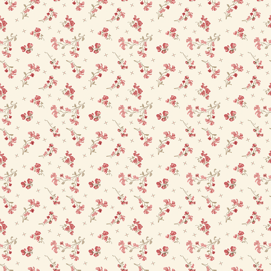 Renew by Gervais Latte Sweet Pea Yardage by Sandy Gervais for Riley Blake Designs