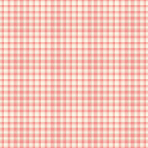 Renew by Gervais Coral Plaid Yardage by Sandy Gervais for Riley Blake Designs